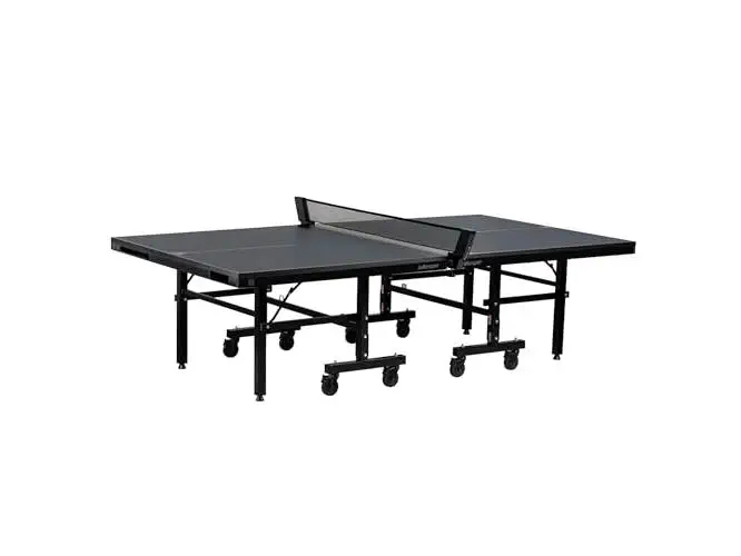 Modern graphite colored ping pong table with built in storage