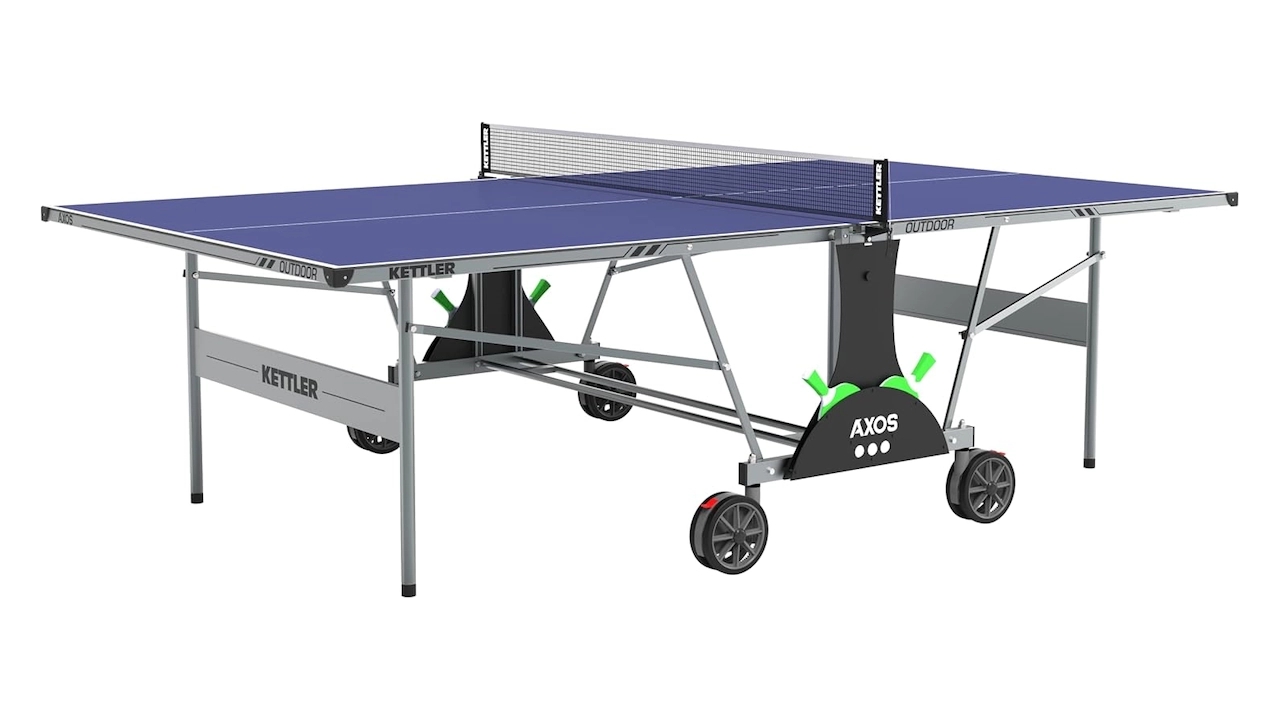 KETTLER outdoor table tennis bundle with rackets and balls