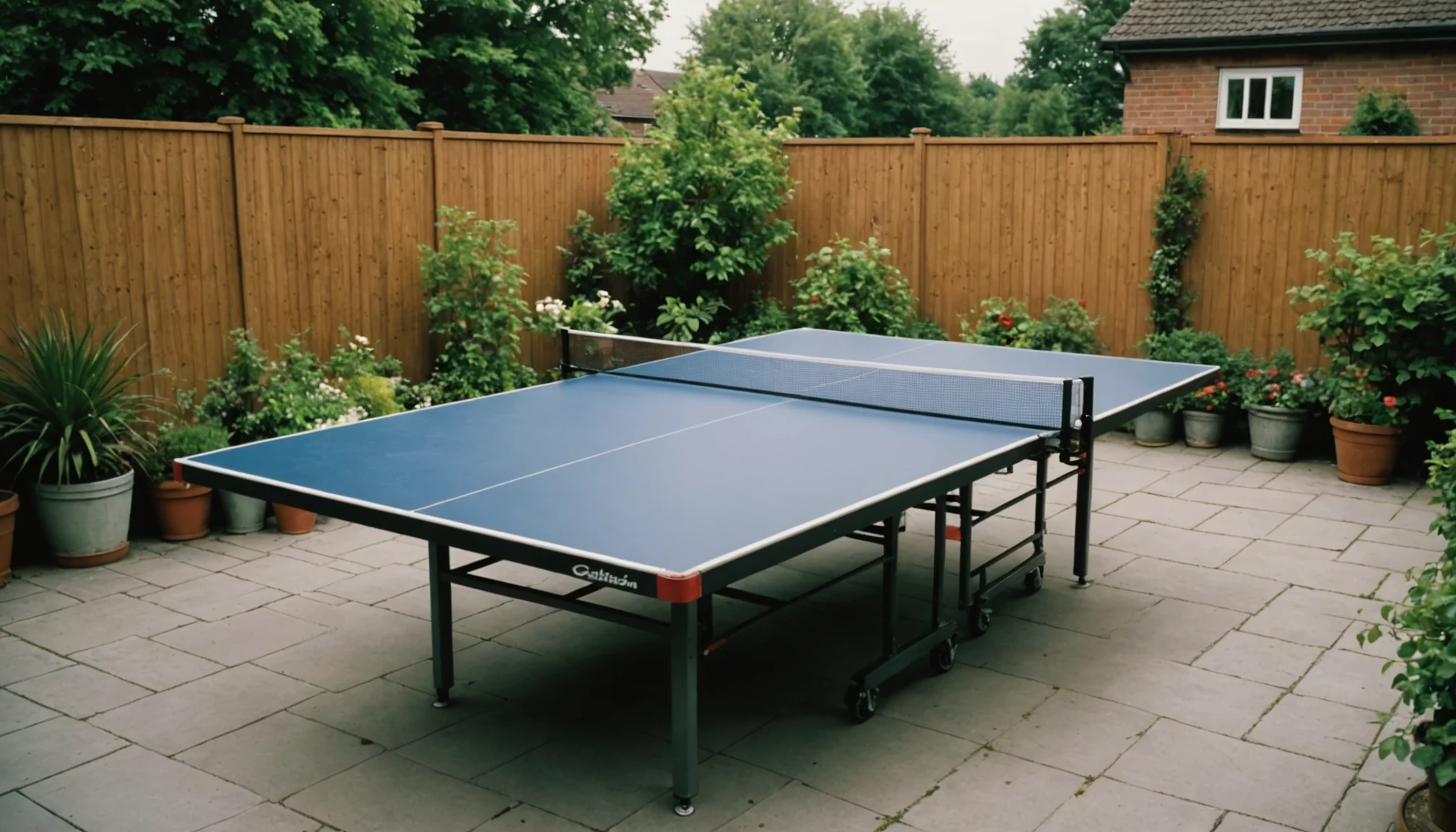 A weatherproof outdoor table on a patio