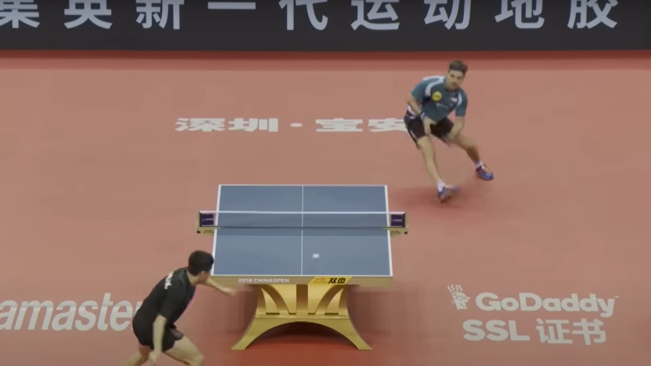Timo Boll Vs Liang Jinkung at the China Open 2018 © World Table Tennis