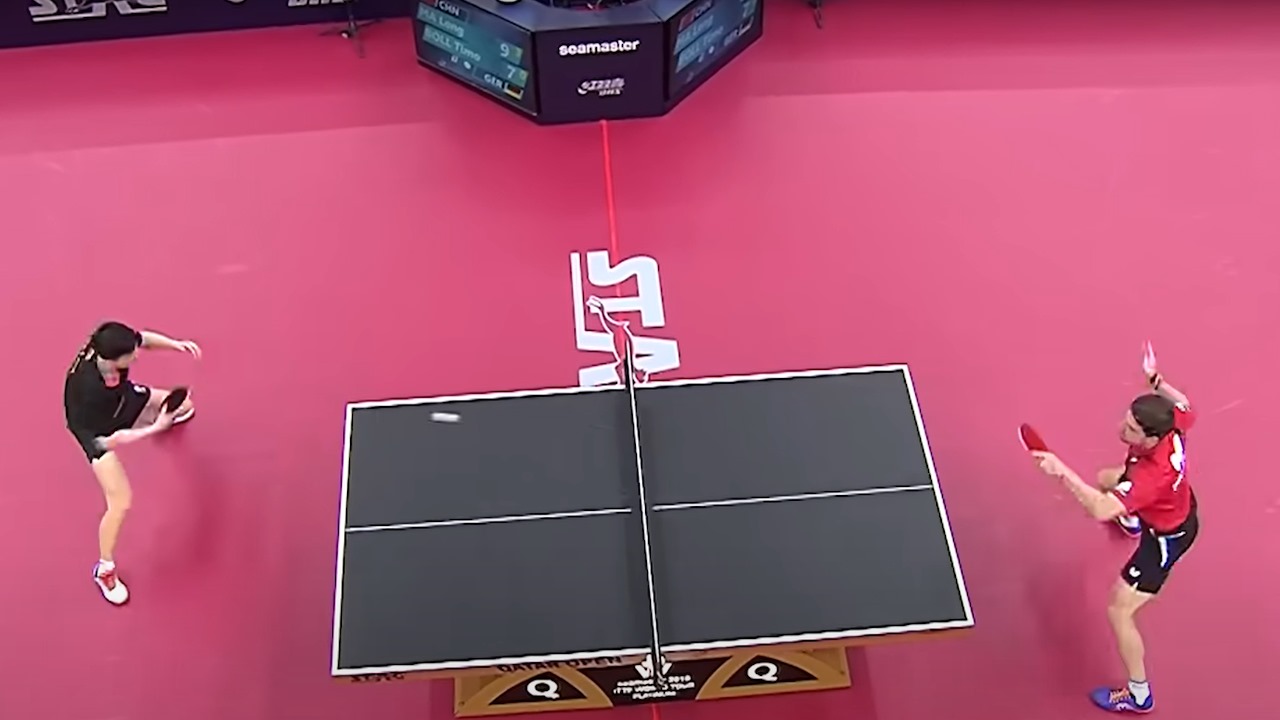 Timo Boll Vs Ma Long at the Qatar Open 2019 © World Table Tennis